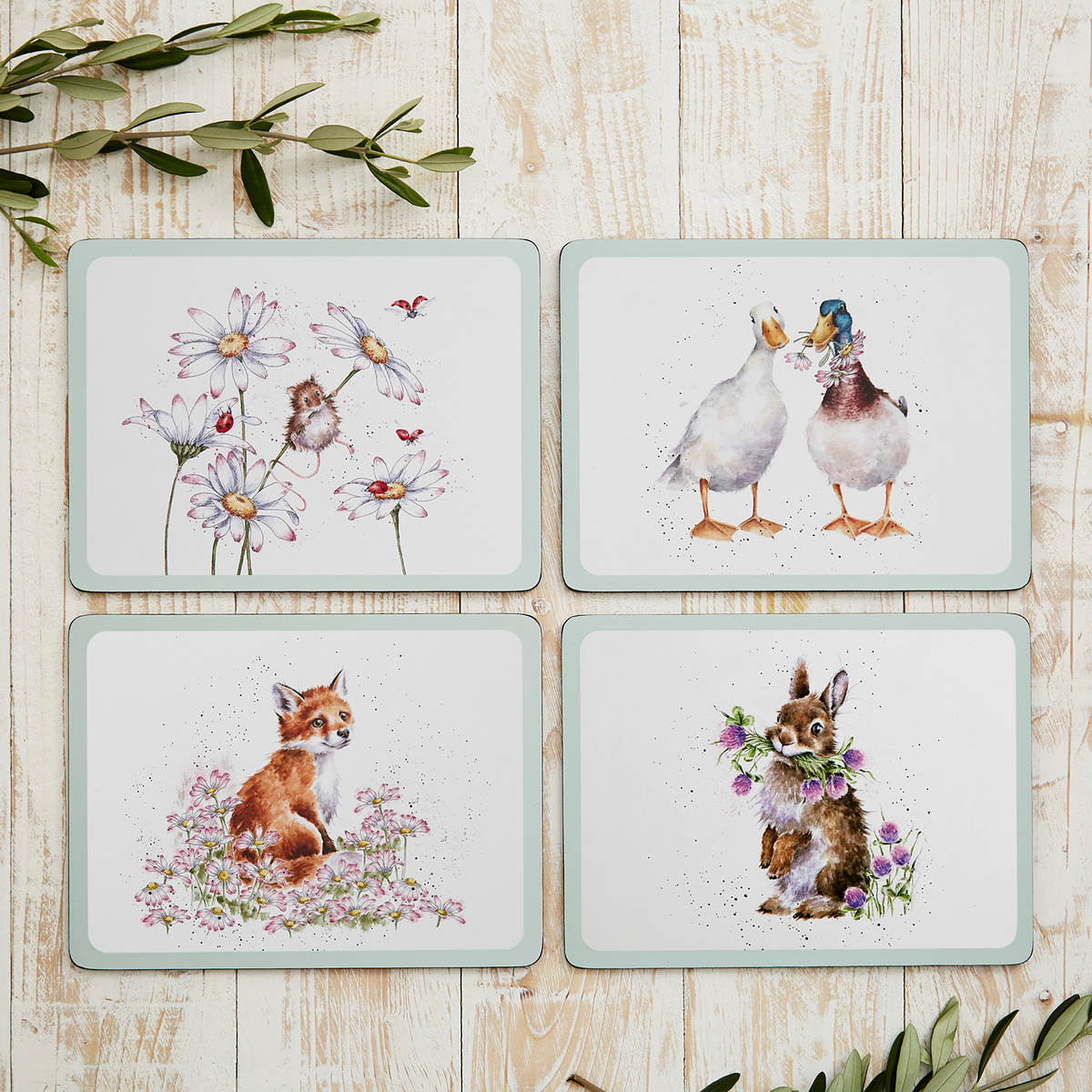 Wrendale Designs Wildflowers 4 Placemats image number null